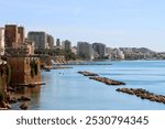 Overview of the coast of the city of Taranto. Puglia, Italy