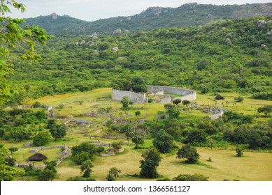 An overview of the Great Zimbabwe Ruins, Zimbabwe, Africa