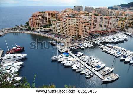 Overview of the harbor of Monaco