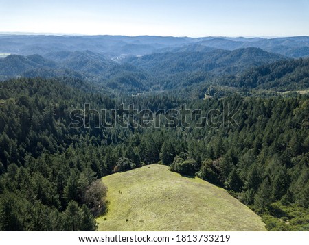Overview III - Aerial view of Austin Creek State Recreation Area. Guerneville, California, USA