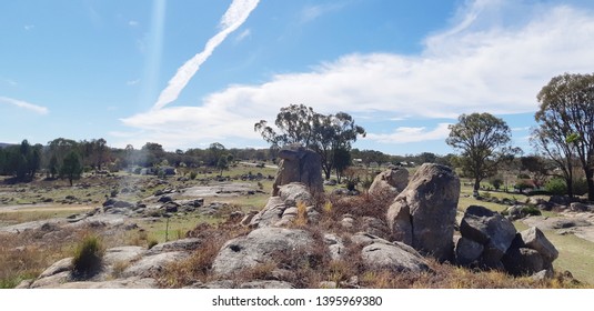 Overview Of Native Rockery Landscape In Rural Area Of NSW, Australia