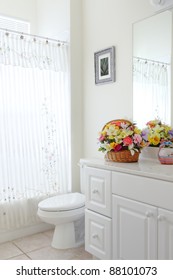 Overview Of An Outdated Bathroom In A Private Residence