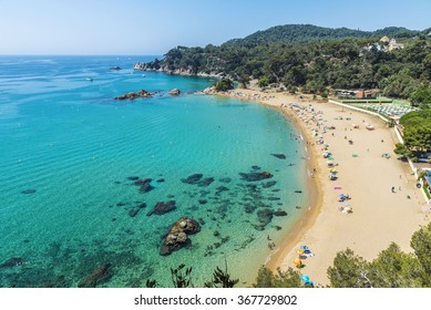 Overview Santa Cristina Beach Lloret De Stock Photo 367729802 ...