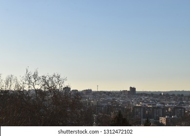 Overview Of A Working Class Neighborhood In The City Of Madrid, Spain