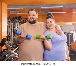 Overweight Couple In Gym