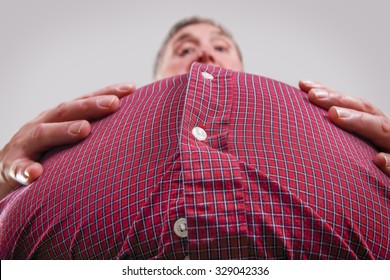 Overweight stomach (shallow focus)