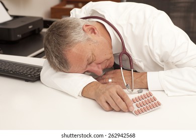 Overworked Doctor Having Burn Out