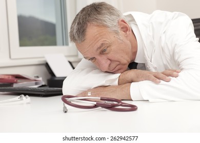 Overworked Doctor Having Burn Out