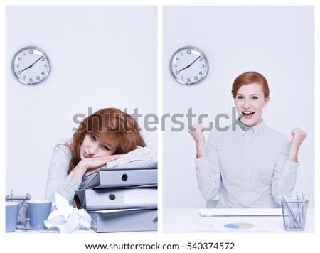 Similar – Image, Stock Photo Monday tiredness