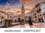 Oviedo, Asturias, antique gothic Cathedral