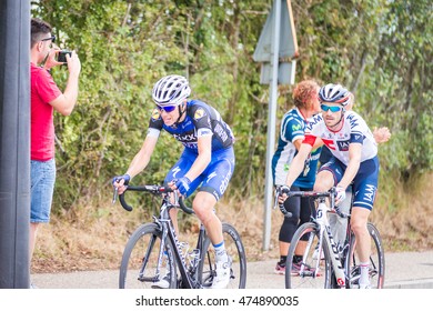 OVIEDO - AUGUST 28: ETIXX - QUICK STEP Team's Cyclist David De La Cruz Rides On The Competition Tour Of Spain (La Vuelta) In Oviedo On August 28, 2016