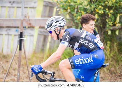 OVIEDO - AUGUST 28: ETIXX - QUICK STEP Team's Cyclist David De La Cruz Rides On The Competition Tour Of Spain (La Vuelta) In Oviedo On August 28, 2016