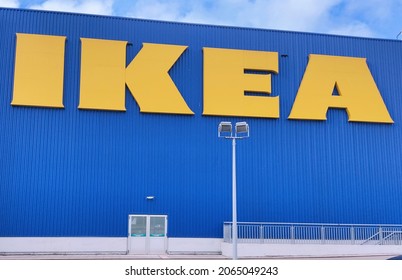 OVIEDO, SPAIN - Jul 30, 2021: A Front View Of The Ikea Store In Asturias, Spain 