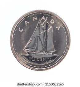 sailboat on canadian dime