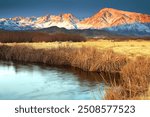 Owens River and Sierra Nevada, Owens Valley, Bishop, Eastern Sierra, California, USA