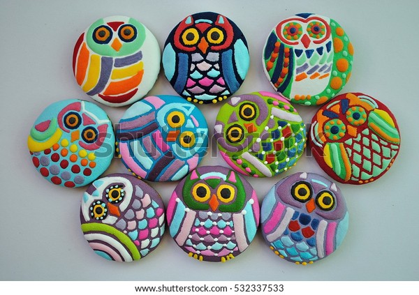 Owl Cakes Birthday Cookies Christmas Ball Stock Photo Edit Now