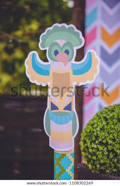 Owl Decoration Indian Themed Birthday Party Stock Photo Edit Now