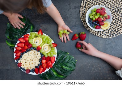 Owl Fruit Plate For Children - Party Fruit Platter Decoration, Fruit Snack Ideas For Kids