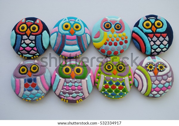 Owl Toy Cookies Colorful Christmas Decoration Stock Photo Edit