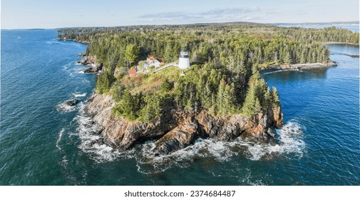 The Owls Head Light is an active aid to navigation located at the entrance of Rockland Harbor on western Penobscot Bay in the town of Owls Head, Knox County, Maine. 
