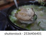 Ox Knee Soup is a Korean tradition soup dish made with ox knee