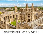 Oxford cityscape with All Souls college, UK