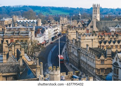 Oxford Cityscape View In Winter