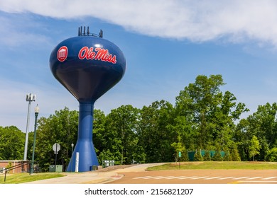 Oxford, MS - May 15, 2022: University Of Mississippi, Ole Miss, Water Tower