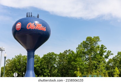 Oxford, MS - May 15, 2022: University Of Mississippi, Ole Miss, Water Tower