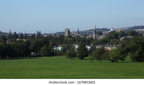 Oxford, Oxfordshire, UK 09 07 2012 Views Of Oxford Spires From South Parks