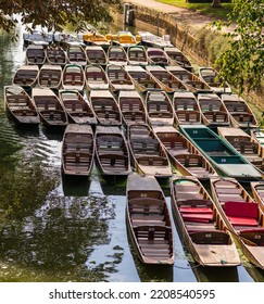 Oxford Punting Boats On Canal