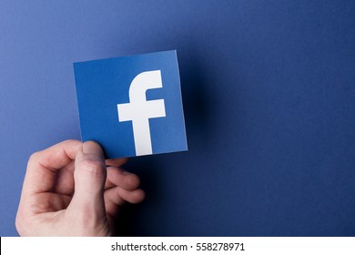 OXFORD, UK - JANUARY 17th 2017: Facebook logo printed onto paper. Facebook is a popular social media service founded in 2004