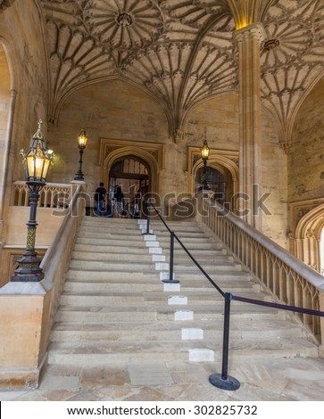 Oxford Uk July 19 2015 Staircase Stockfoto Jetzt Bearbeiten