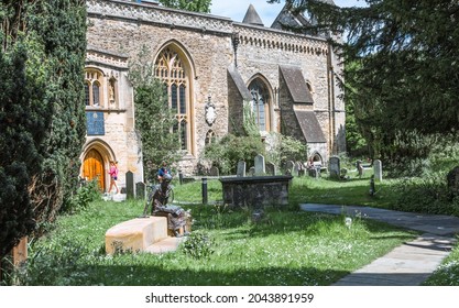 Oxford, UK - June2, 2021: Magdalen College (1458). Inner Yard And Campus Buildings. Oxford University