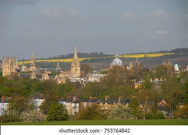 Oxford, United Kingdom - May 1, 2015: View of Oxford from South Park in spring