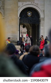 OXFORD, UNITED KINGDOM - NOVEMBER 25, 2019: The first day of eight-day strikes by the University and College Union (UCU), and its members gathered much attention from its members and supporters.