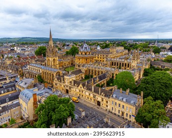 Oxford University from above - amazing aerial view - travel photography