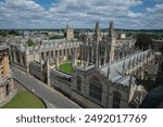 Oxford University from above, Oxford UK