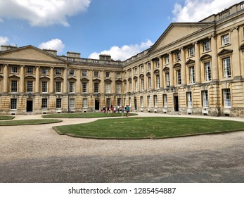 Oxford University, Oxford, UK - 28th June 2018: Campus Of Oxford University On An Open Day For Prospective Students Looking To Apply To University. Conceptual Image. 