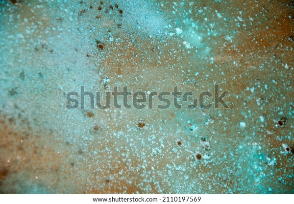Oxidized copper\
background. copper oxide patina. natural texture copper\
material.green and blue copper\
patina
