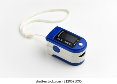 oximeter, device for measuring oxygen saturation for COVID-19 patients, isolated photo on white background