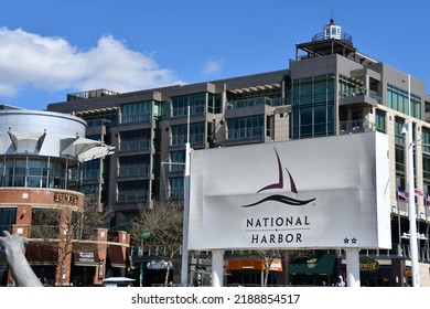 OXON HILLS, MD - APR 2: National Harbor In Oxon Hills, Maryland, As Seen On April 2, 2021.