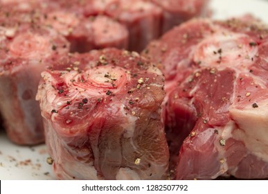 Oxtail Meat With Salt And Pepper, Ready To Cook