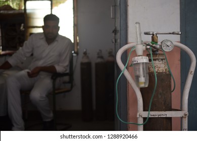 Oxygen Cylinder, Inside A Hospital
17 Sept 2016 
Salasar Rajasthan India 