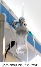 Oxygen And Suction Valves In The Intensive Care Unit Of A Hospital, Selective Focus