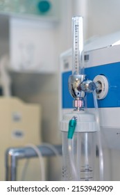 Oxygen And Suction Valves In The Intensive Care Unit Of A Hospital, Selective Focus