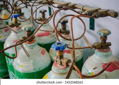 Oxygen Tank For Patient In The Hospital.