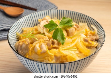 Oyakodon Or Oyako-don Is Chicken And Egg Rice Bowl. Japanese Popular Dish.