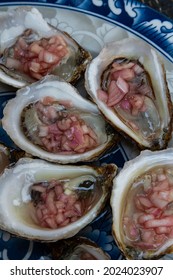 Oysters With A Mignonette Sauce.