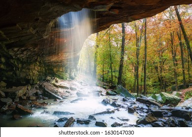 ozark national forest glory hole falls in autmn - Powered by Shutterstock